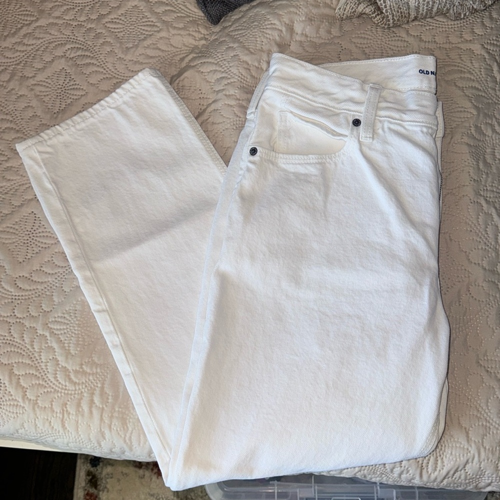 Old navy slouchy straight high waist denim pant